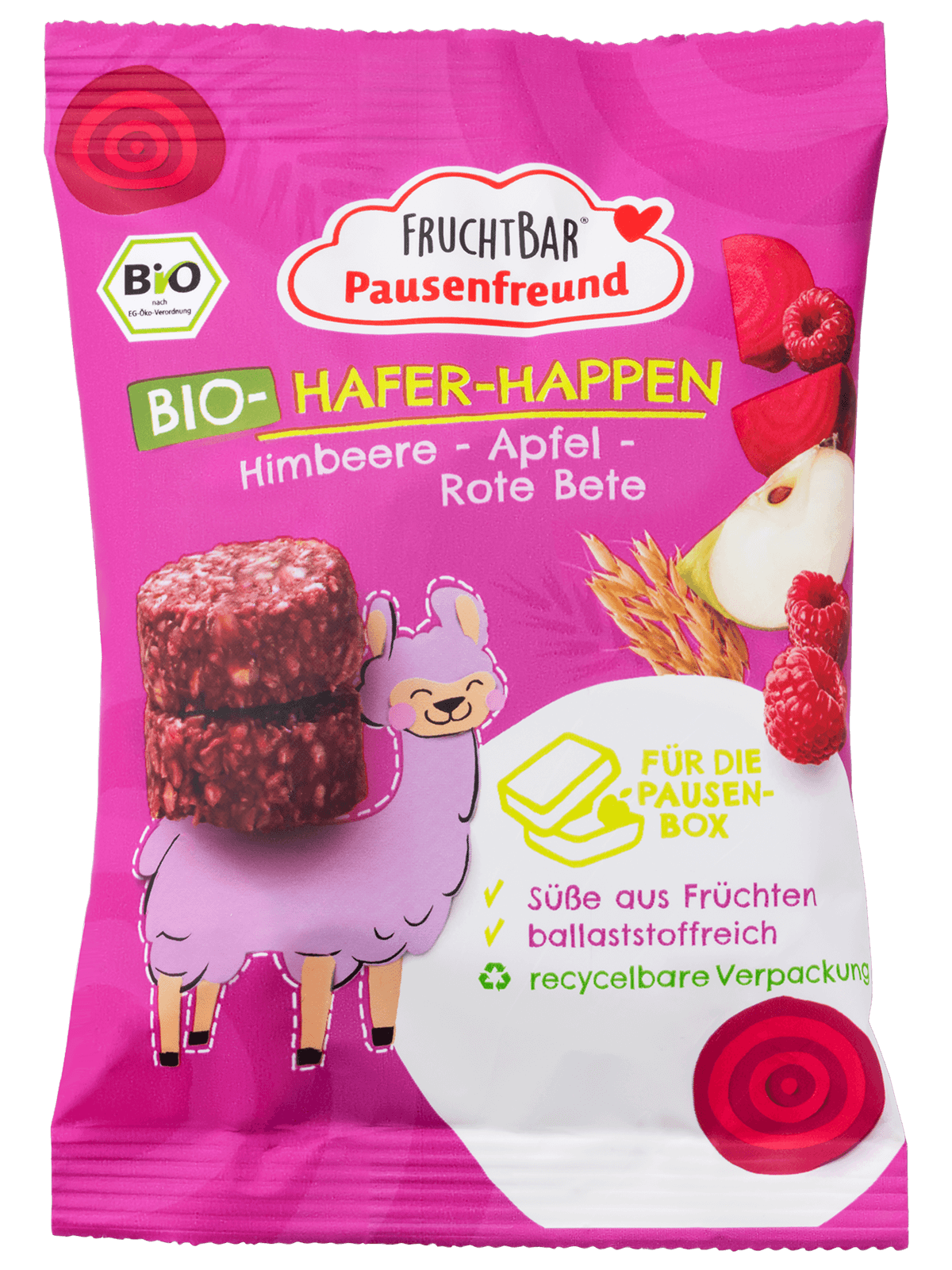 Bio Hafer Happen Himbeere, Apfel, Rote Bete