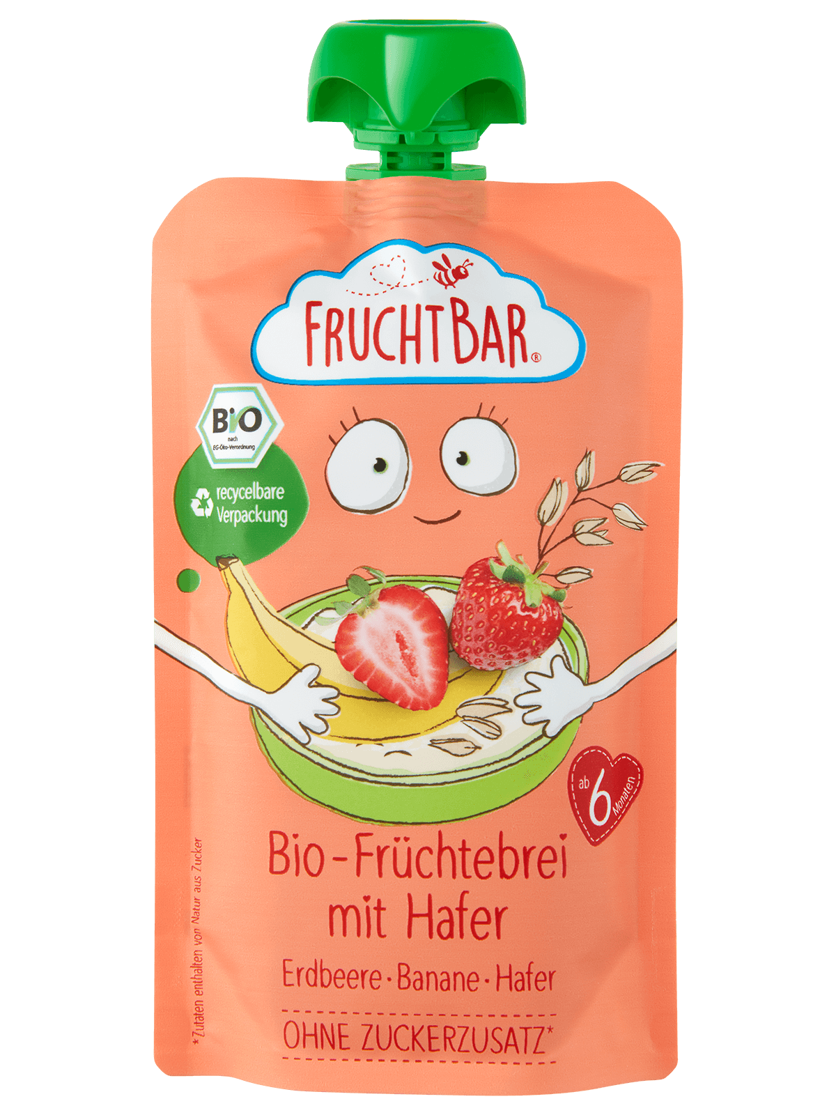 Bio Quetschie Früchtebrei mit Hafer, 120g